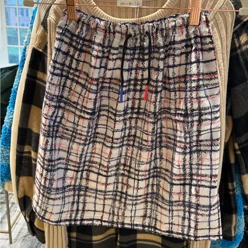 Burberry Girls Silk Checkered Skirt